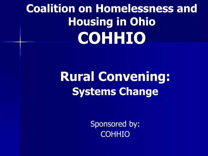 coalition on homelessness and housing in ohio cohhio