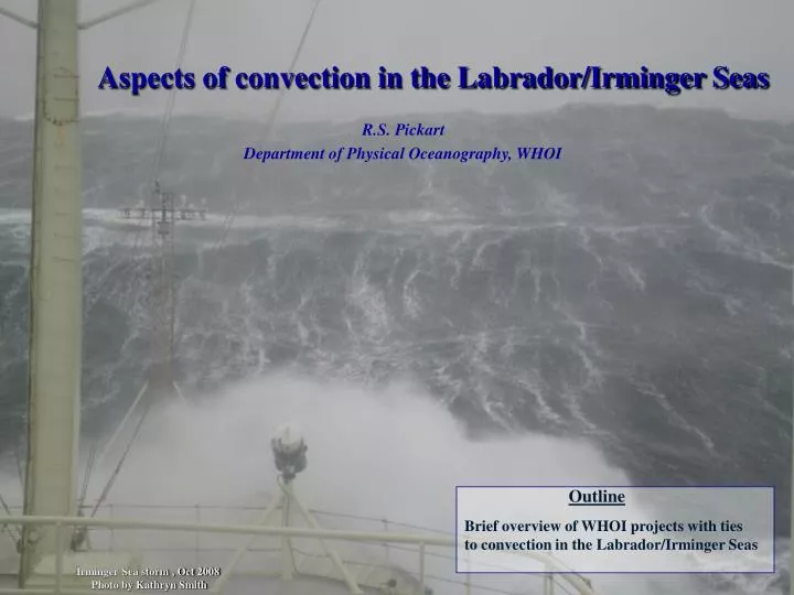 aspects of convection in the labrador irminger seas
