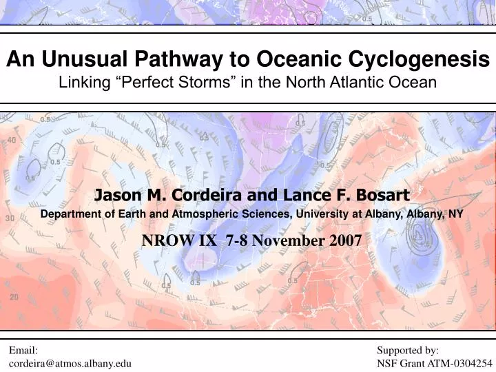 an unusual pathway to oceanic cyclogenesis linking perfect storms in the north atlantic ocean