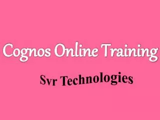Cognos Online Training