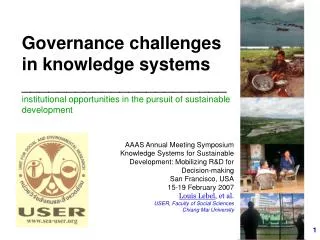Governance in knowledge systems