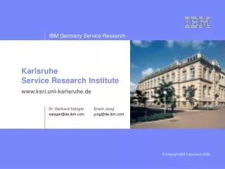 Karlsruhe Service Research Institute ksri.uni-karlsruhe.de