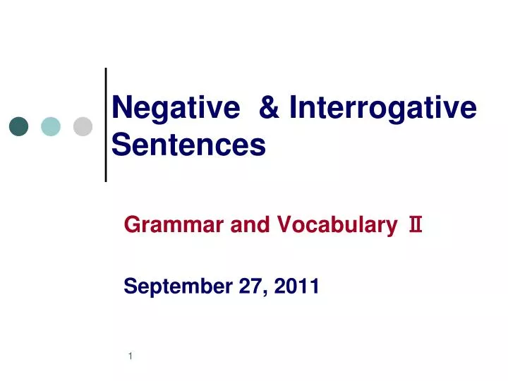negative interrogative sentences