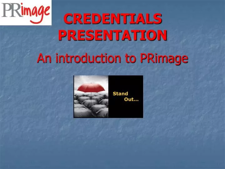 credentials presentation