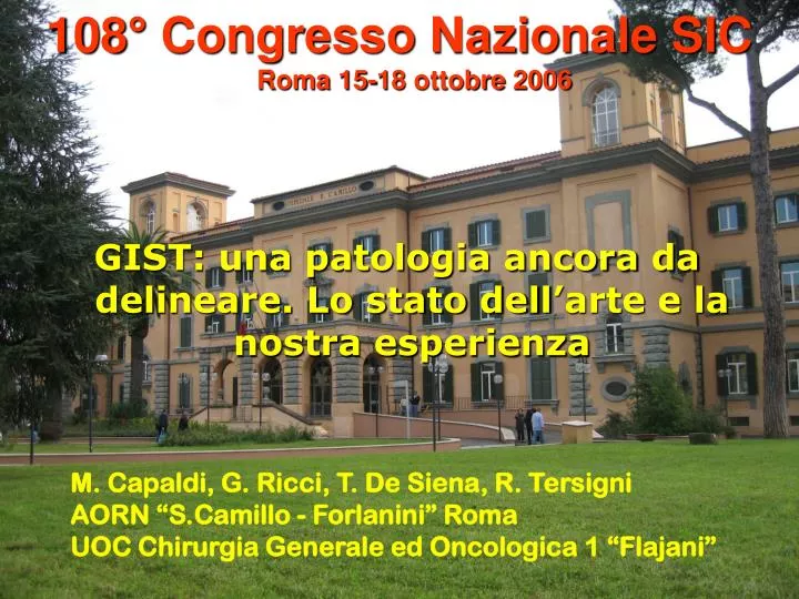 108 congresso nazionale sic roma 15 18 ottobre 2006