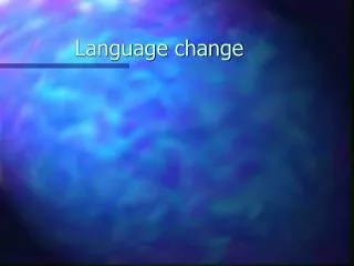 Language change