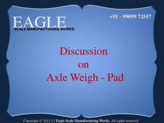 Single Axle weighbridge manufacturer and exporter | Axle Wei