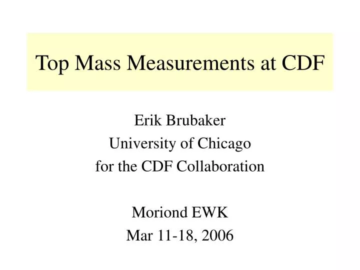 top mass measurements at cdf