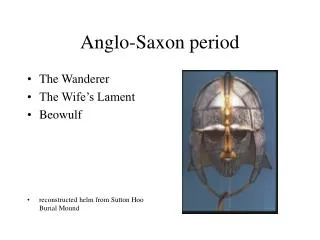 Anglo-Saxon period