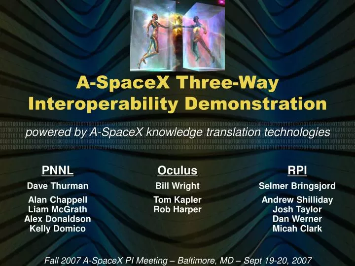 a spacex three way interoperability demonstration