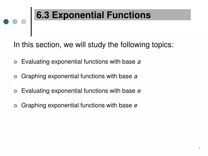 6 3 exponential functions