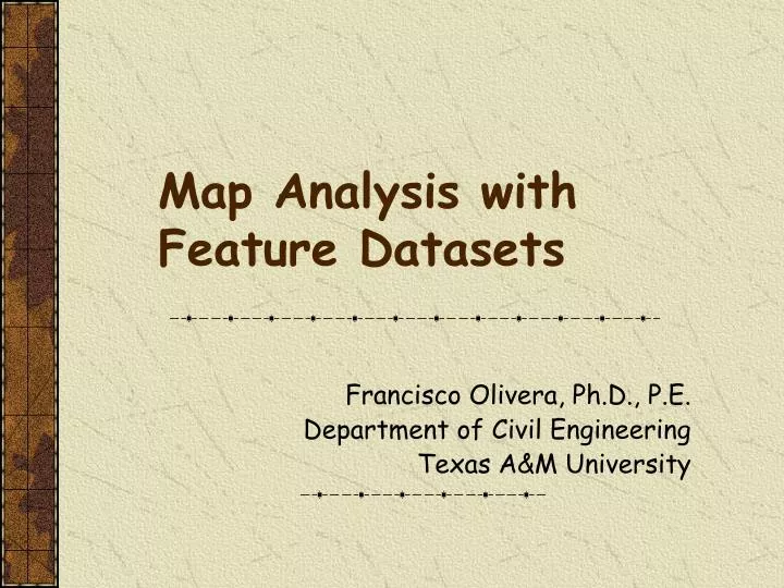map analysis with feature datasets