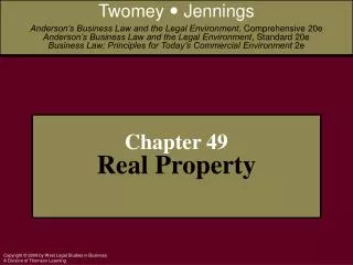 Chapter 49 Real Property