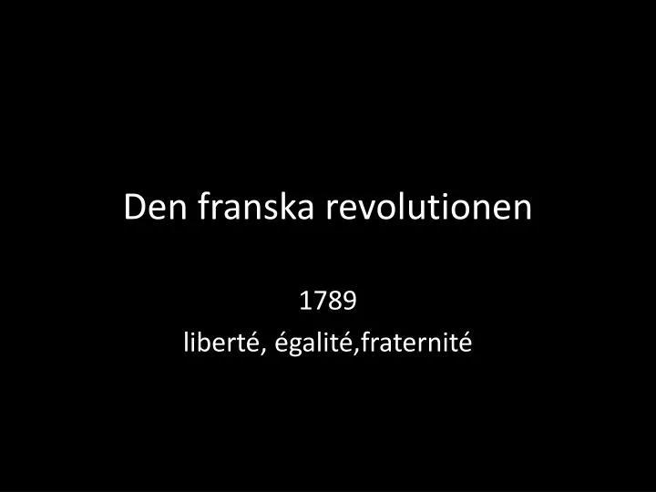 den franska revolutionen