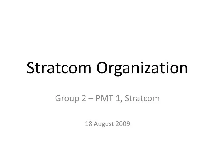 stratcom organization