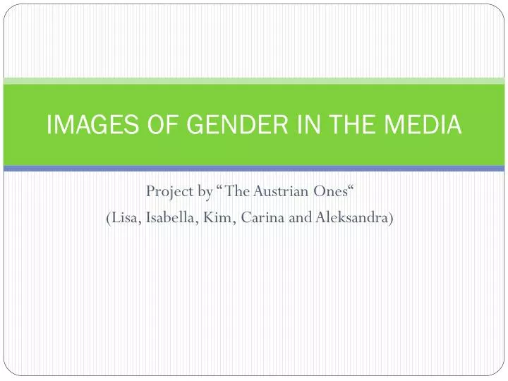 images of gender in the media