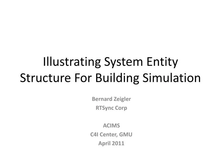 illustrating system entity structure for building simulation