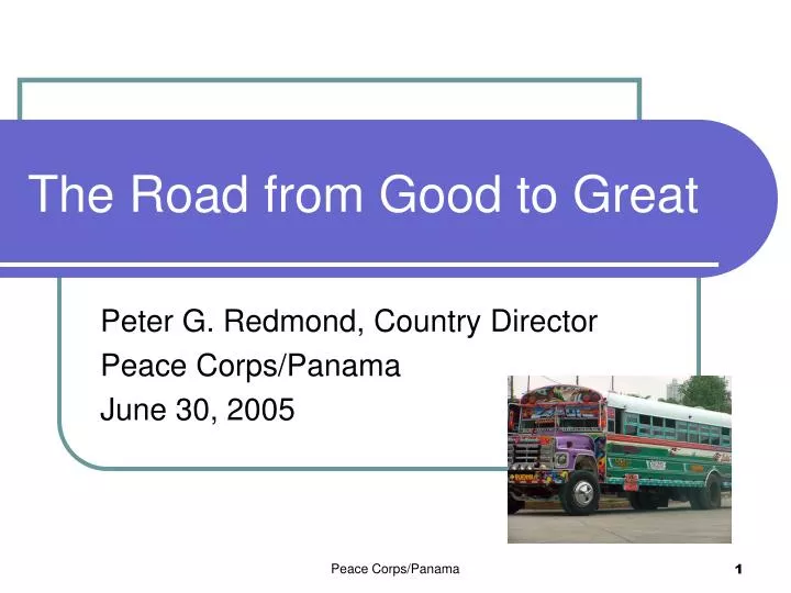 the road from good to great