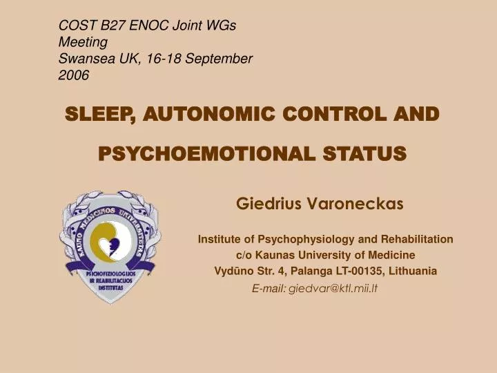 sleep autonomic control and psychoemotional status