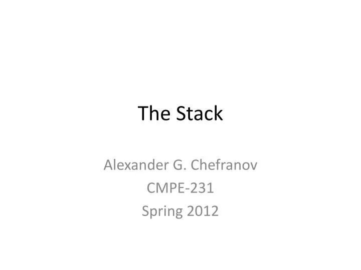 the stack