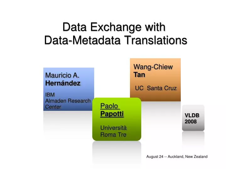 data exchange with data metadata translations