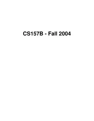 CS157B - Fall 2004