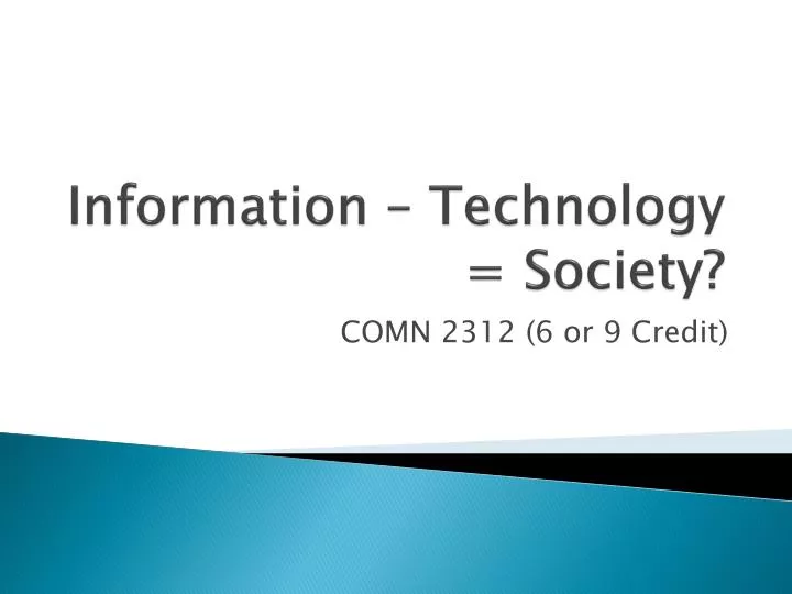 information technology society