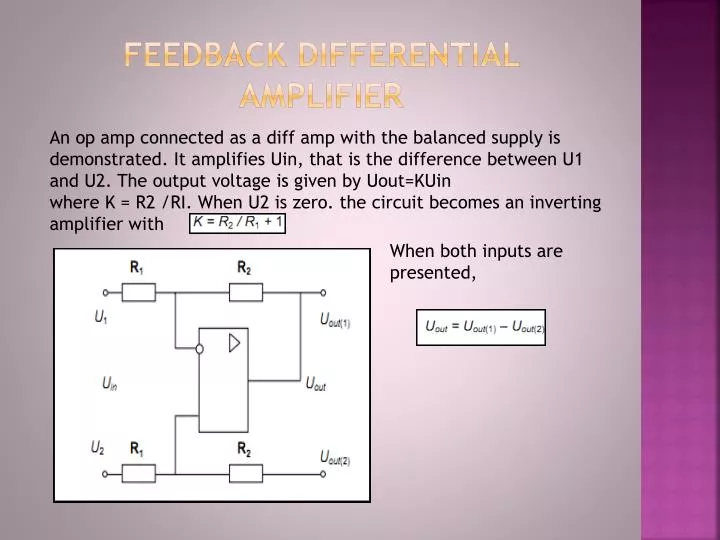 feedback differential amplifier