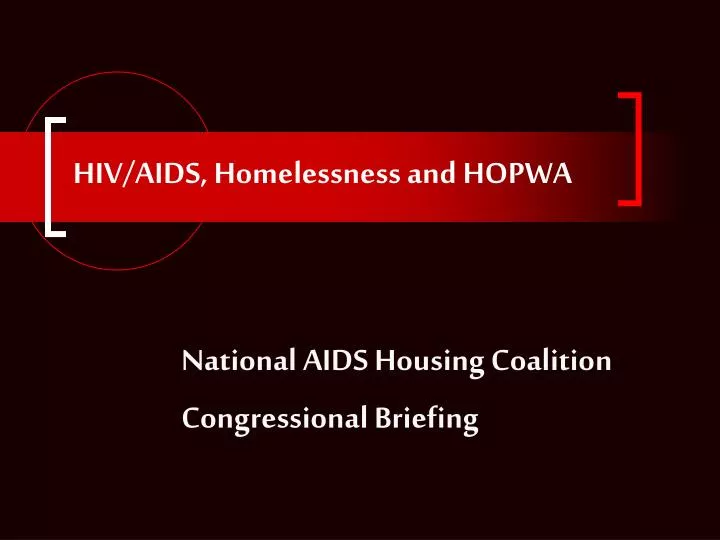 hiv aids homelessness and hopwa