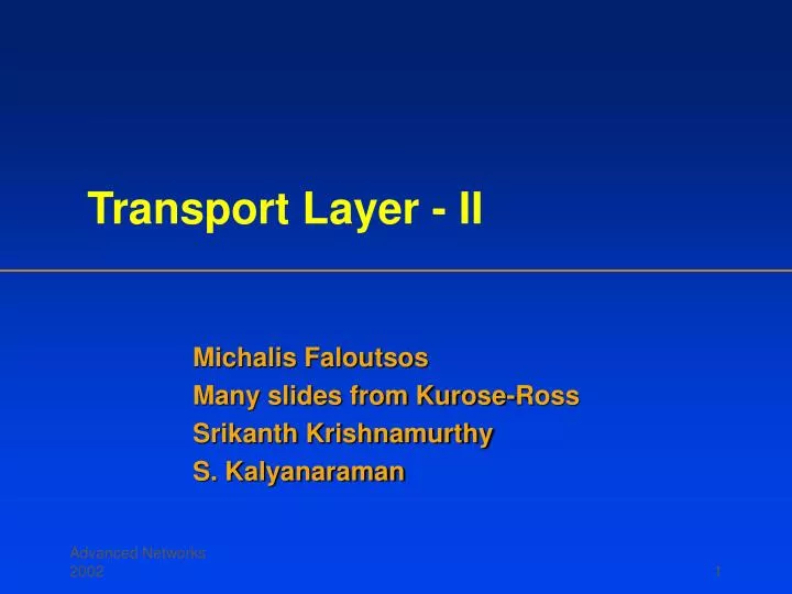 transport layer ii