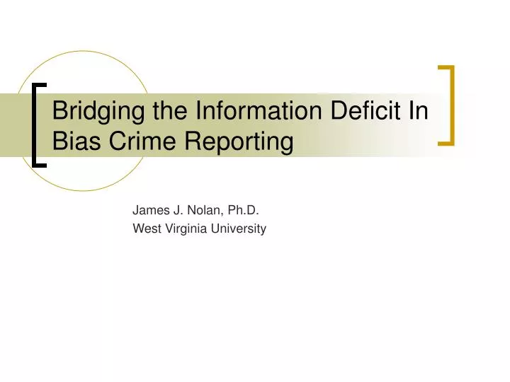 bridging the information deficit in bias crime reporting