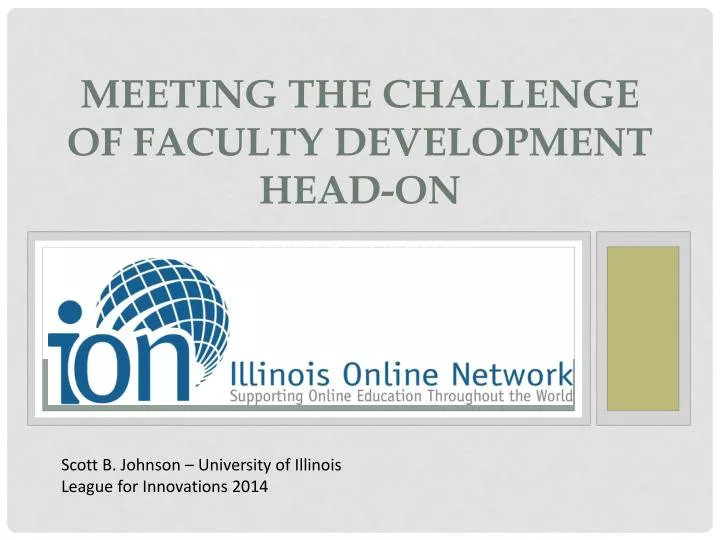 meeting the challenge of faculty development head on