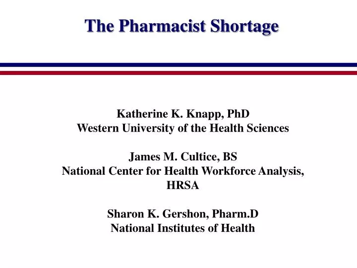 the pharmacist shortage