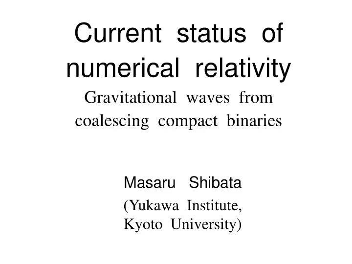 current status of numerical relativity gravitational waves from coalescing compact binaries