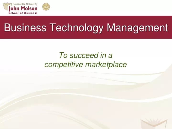 business technology management