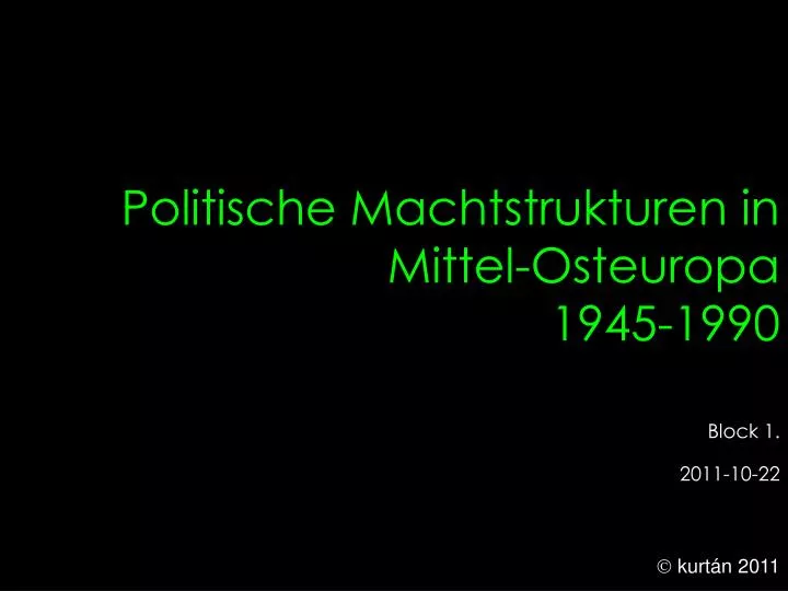 politische machtstrukturen in mittel osteuropa 1945 1990