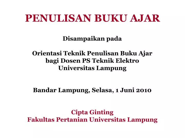 penulisan buku ajar