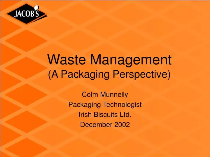 waste management a packaging perspective