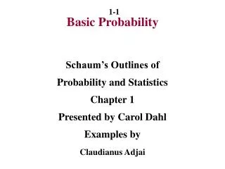 Basic Probability