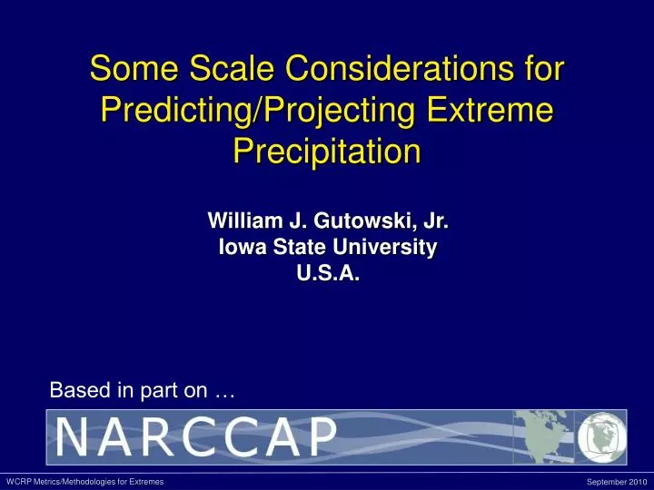 some scale considerations for predicting projecting extreme precipitation