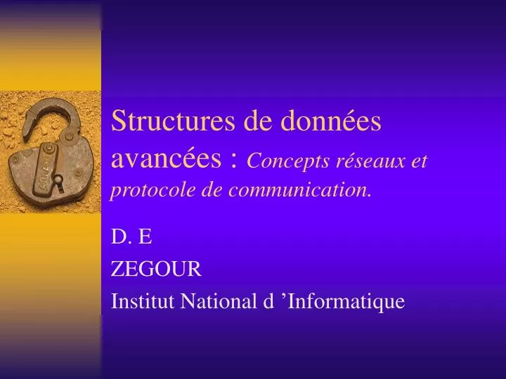 structures de donn es avanc es concepts r seaux et protocole de communication