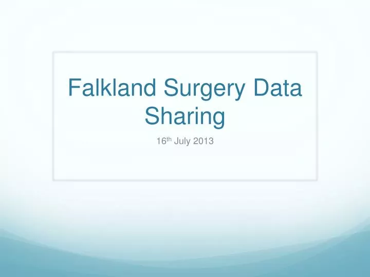 falkland surgery data sharing