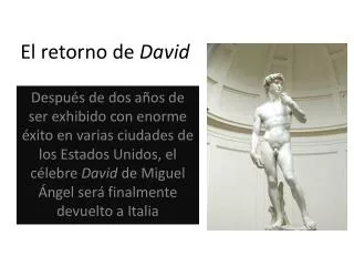 El retorno de David