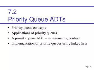 7.2 Priority Queue ADTs
