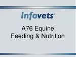 A76 Equine Feeding &amp; Nutrition - slide 1