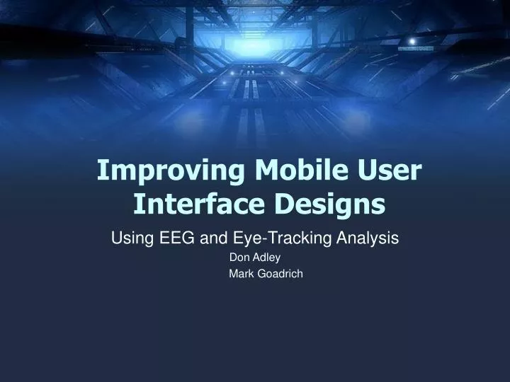 improving mobile user interface designs