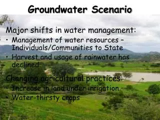Groundwater Scenario