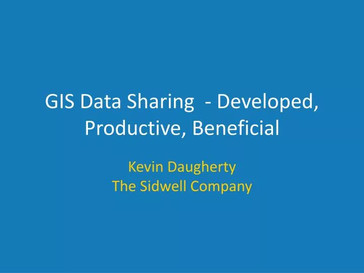 gis data sharing developed productive beneficial
