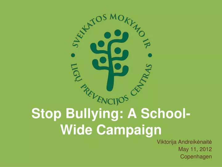 stop bullying a school wide campaign