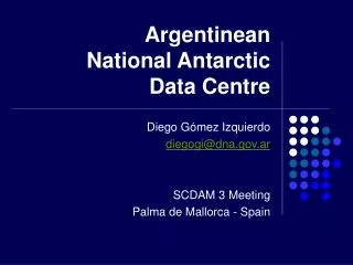 Argentinean National Antarctic Data Centre